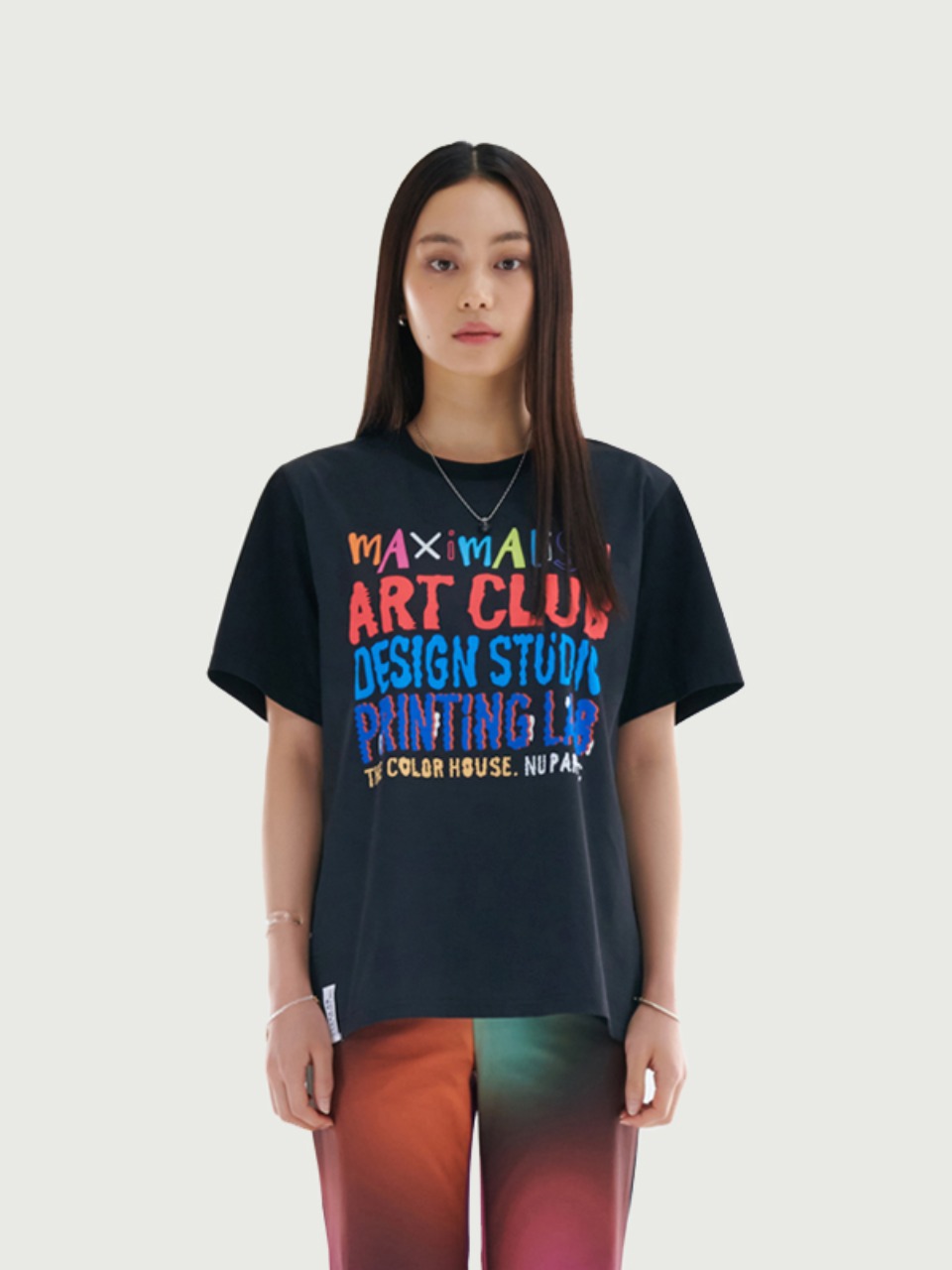 레터링 쿨링 티셔츠 (자외선 차단 소재) - 우먼
